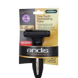 Andis Pro Grade Fine Tooth Dog  Deshedding Rake Tool #4 Deshedder  New